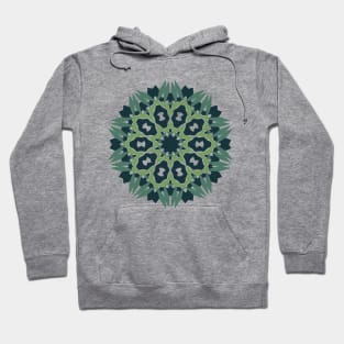 Green Shades Leaf Mandala Hoodie